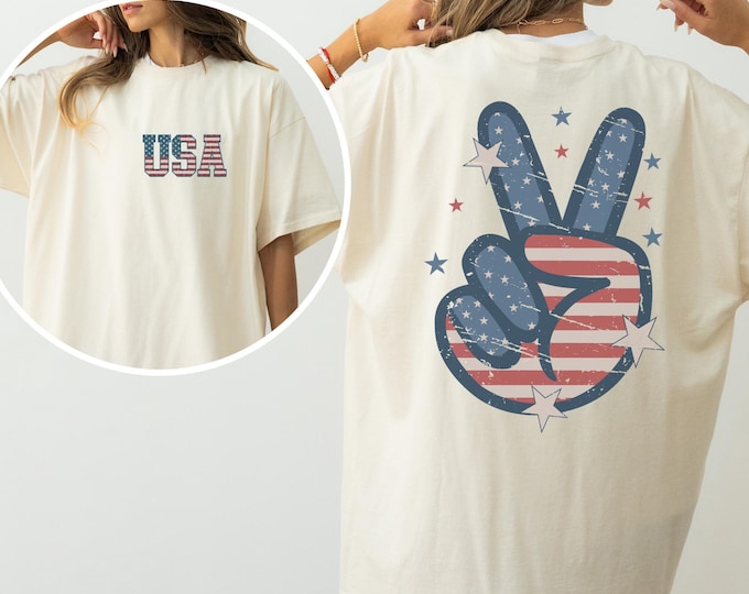 Retro 4th of July Shirt, Groovy 4th of July Shirt, USA Shirt, Comfort Colors®, Patriotic Shirt, Stars and Stripes, Retro America Shirt