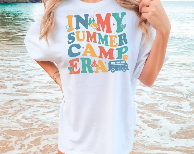 Comfort Colors®In My Summer Camp Era Shirt, Summer Scout Shirt, Camping Shirt, Summer Vacation Shirt, Retro Groovy Summer Camp Shirt,