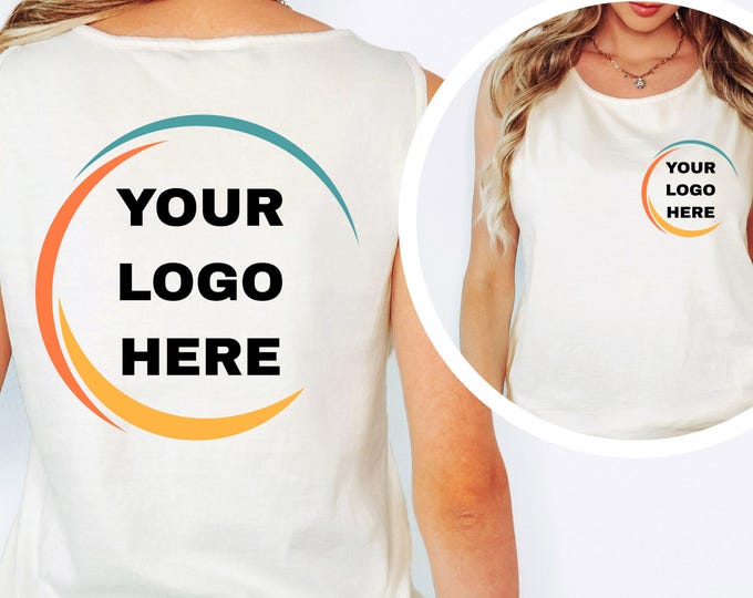 Comfort Colors Business Logo Tank Top, Personalized Company Shirt, Custom Logo Tank, Company Logo Tank Top, Custom Brand Tank Top