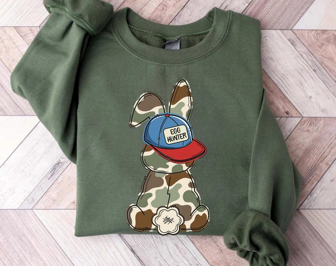 Egg Hunter Camo Easter Shirts, Toddler T-shirt, Easter Day Shirt, Camo Easter Bunny Shirt, Happy Easter Shirt, Easter Egg Hunt Kids Shirt
