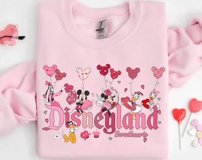 Disneyland Sweethearts Nite EST. 2025 Sweatshirt, Mickey and Friends Valentine's Day tShirt,Disney Couples Hoodie, Disneyland Tee Shirt Gift