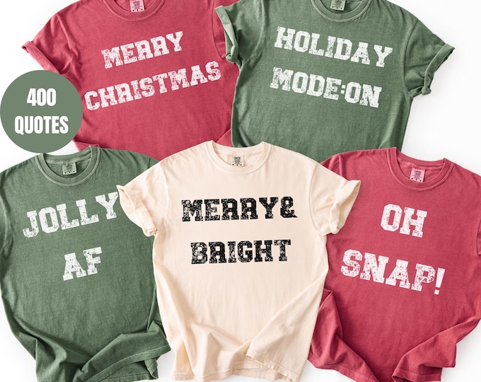 Custom Family Christmas Shirt Comfort Colors Matching Family Christmas Tshirt Personalized Name Christmas Shirt Vintage Santa Varsity Shirt