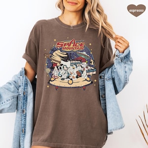 Space Mountain Disney Shirt, Retro 90s Mickey and Friends Tee, Tomorrowland Magic Kingdom T-shirt, Disney Vacation Shirt, Disney World Gift image 4