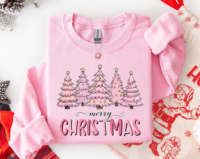 Christmas Tree Bow Shirt, Christmas Sweatshirt for Women, Christmas Tree Tshirt, Christmas Coquette Christmas Shirt