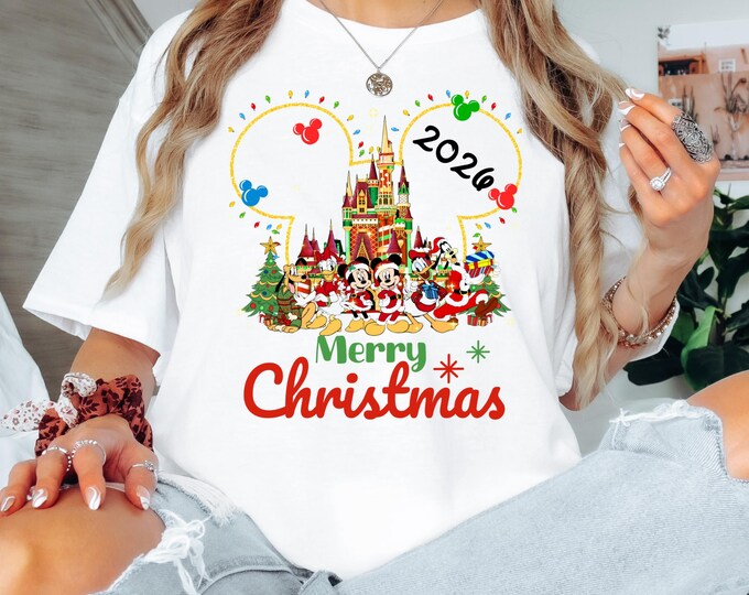 Custom Disney Christmas Tee,Mickey’s Very Merry Christmas Party Shirt, Mickey & Friends Christmas Sweatshirt,Disneyland Family Holiday Shirt