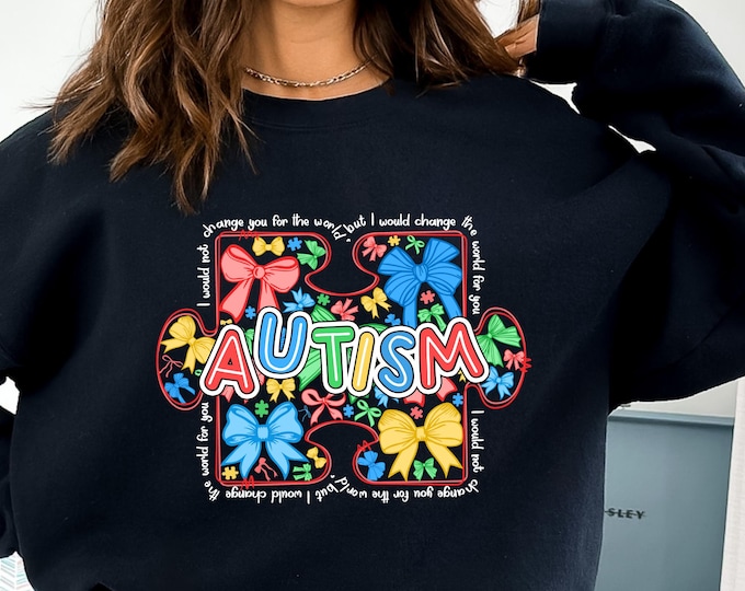 Autism Puzzle Shirt, Autism Shirt, Autism Mom Shirt, Puzzle Shirt, Autism Coquette Puzzle Shirt, Autism Awareness Shirt, Proud Mom Shirt