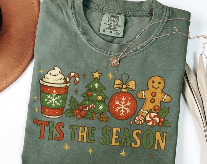 Comfort Colors® Tis The Season Shirt,Tis The Season tshirt,Christmas Tis The Season long sleeve,Merry Christmas tee,Christmas gift