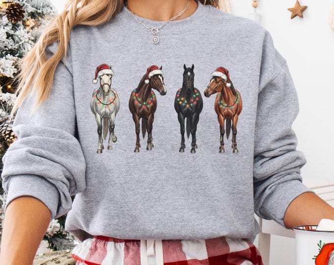 Horse Christmas Sweater, Funny Horse Christmas Shirt, Christmas Horse Shirt, Gift For Horse Lover