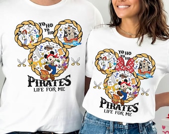 Yo Ho Yo Ho A Pirate's Life For Me, Disney Pirates of, Caribbean T-Shirt, Mickey and Minnie Disney Cruise T-Shirt, Disney Pirate Cruise