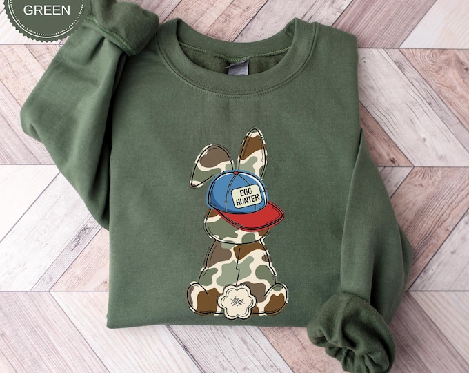 Egg Hunter Camo Easter Shirts, Toddler T-shirt, Easter Day Shirt, Camo Easter Bunny Shirt, Happy Easter Shirt, Easter Egg Hunt Kids Shirt