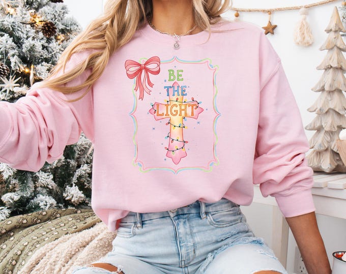 Christian Shirt for Christmas, Be The Light T-Shirt, Religious Christmas Tee, Bible Verse Shirt, Christian Christmas Shirt