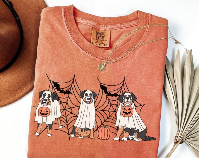 Comfort Colors® Сute Ghost Dog T-shirt, Ghost Dog Tee,Halloween Dog T-shirt, Spooky Season Gift, Dog Lovers Tshirt, Halloween Cute Shirt