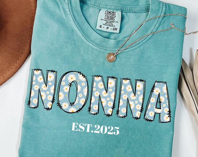 Custom Nonna Tshirt Comfort Colors Personalized Grandma Nonna Sweater Nonna Gift from Grandkids Nonna Shirt