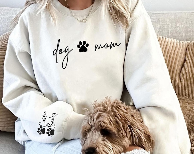 Dog Mom Sweatshirts,Custom Dog Mom Shirt - Dog Mom Shirts - Womens Sweatshirts - Dog Mom Tshirt,Dog Mom Gift,Dog Mom Tee Christmas Gifts