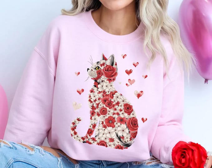 Valentine Cat Shirt,Heart Love Cat Shirt,Trendy Valentines ,Cat Lover Shirt,Cupid Cat Shirt, Cute Cat Shirt,Cat lover gifts,Cat mom shirts