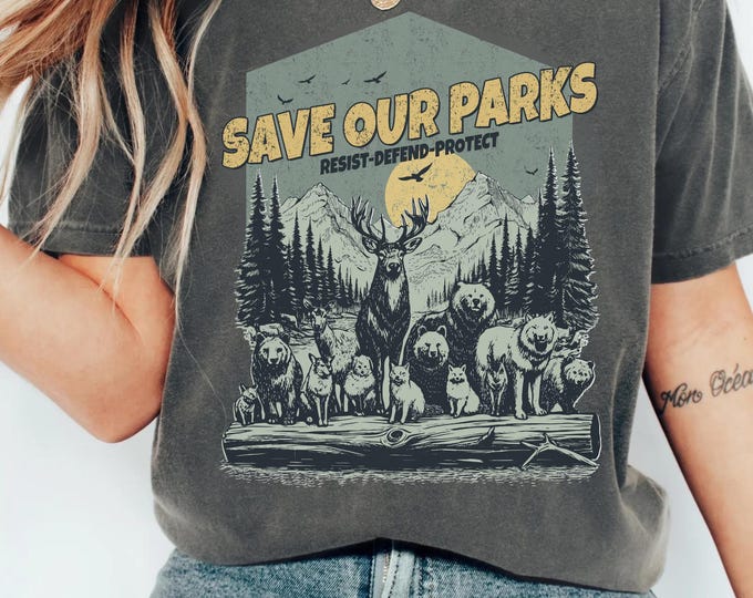 Protect Our National Parks Shirt, Anti Trump shirt, Resist Anti Trump Shirt, Bear National Parks Support Tee, Subtle Anti Trump T-Shirt