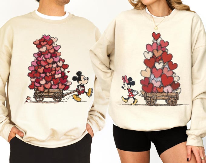 Couple Matching Disney Sweaters,Sweethearts Nite Sweater,Disney Valentines Couple Sweatshirt,Disney Honeymoon,Disneyland Valentines  Shirt
