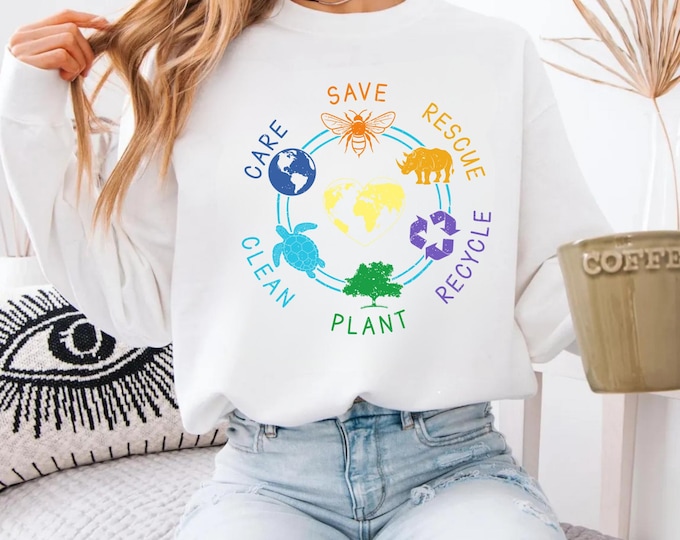 Earth Day Shirts - Save the Planet Shirt - Environmental T-Shirts - Recycle Reuse - Happy Earth Day T-Shirts - Support The Planet Tee