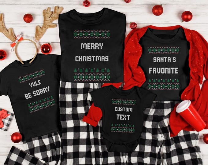Custom Funny Ugly Christmas Sweater, Matching Family Christmas Sweatshirt, Personalized Christmas Gift, Christmas Party Ugly Shirt Gifts