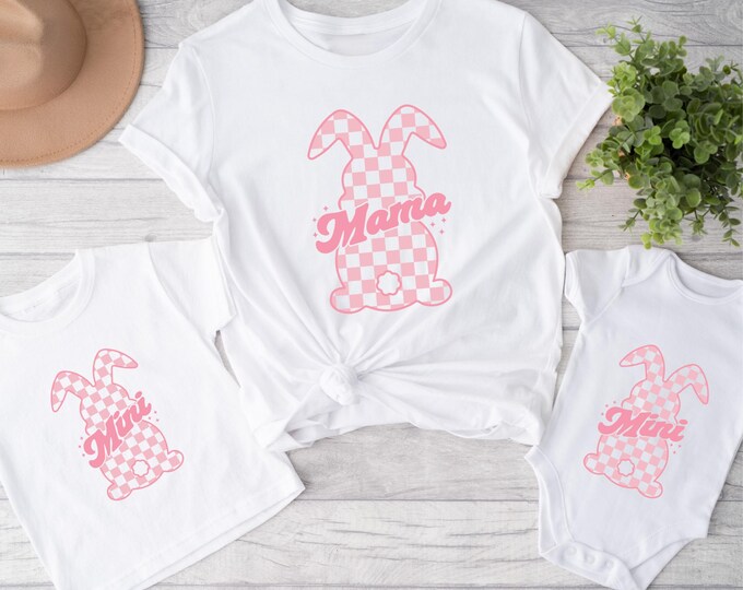 Girls Easter Bunny Shirt, Toddler Girl Easter Shirts for Kids, Easter Mommy and Me Outfits, Easter Shirt Women Gift Mom and Daughter gift