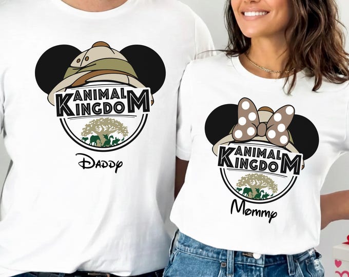 Custom Disney Animal Kingdom Shirts, Safari Family Matching Shirts, Disney 2026 Shirts, Disney Birthday Shirt, Disneyworld Custom Name Shirt