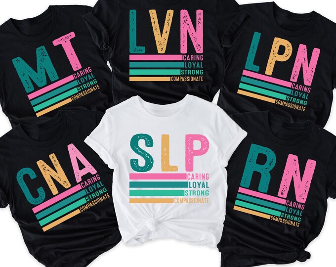 Retro Nurse Shirts, RN Shirts, Nurses Superhero, Nurse Week, Shirt For Woman, Nursing Shirt, Nursing School Tee,RN Leopard Nurse Shirt