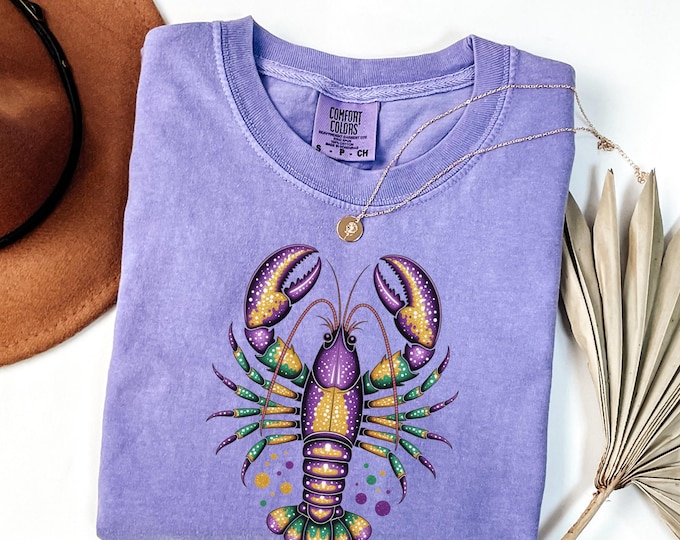 Louisiana Crawfish Shirt, Mardi Gras Crawfish Sweatshirt, Mardi Gras Shirt, Mardi Gras Sweatshirt, Mardi Gras Alligator Tee, Louisiana Shirt