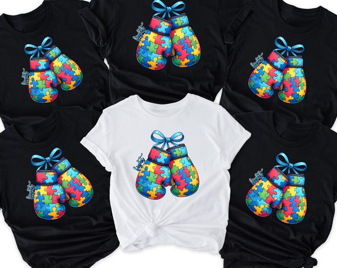 Autism Box Glove,In April We Wear Blue Sweatshirt,Autism Awareness Shirt,In April We Wear Blue Shirt,Autism Month Shirt,Autism Awareness tee