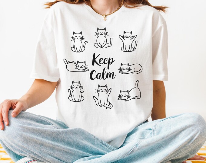 Yoga Cat Shirt, Cat Sweatshirt, Ramen Cat Shirt, Cat Mom Shirt, Cat Tee, Cat Lover Shirt, Animal Lover Tee, Cat Lovers Tee, Gift for Mom