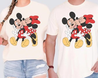Personalisierte Liebhaber Micky und Minnie Sshirt, Valentinstag Geschenk Shirt, Disney paar Disney passende Shirt, Disney-Liebhaber Valentinstag Geschenk