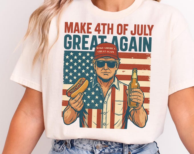 Make 4th Of July Great Again Shirt, Happy 4th of july T Shirt, Retro American 4th Of July Shirt, 4th of July Trump Shirt, Independence Day