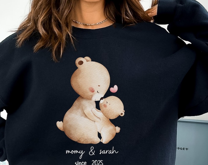 Personalised Matching Mummy and Mini Sweatshirts,1st Mother's Day ,Mothers Day gift, Adult and Child Matching,New Mum gift,Christmas Gifts