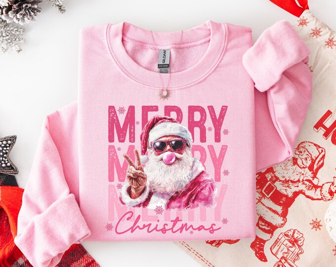 Retro Merry Christmas Sweatshirt, Merry Christmas Family Shirt, Womens Christmas Sweatshirt, Holiday Sweater, Merry Christmas Gift Shirt