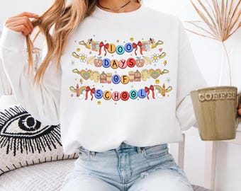Camiseta de los 100 días de clases, camiseta de los 100 días, celebración del 100.° día de clases, camiseta de estudiante, camiseta de regreso a clases, regalo para el maestro