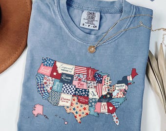 Comfort Colors® Retro America USA Map Shirt, God say you are Tee, Bible Verse 4th July, USA Flag, American Girl Tee, American Flag 1776 Tee