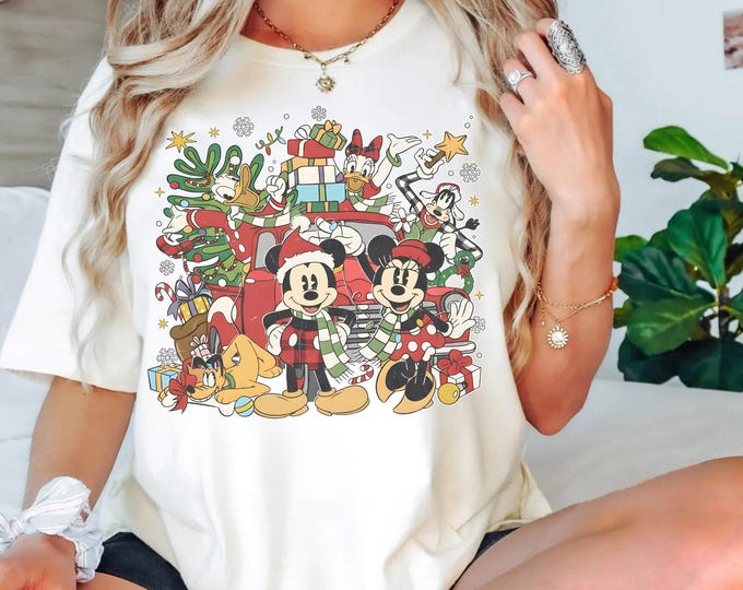 Mickey and Friends Christmas Tree T-shirt, Disney Christmas Trip Tee, Mickey's Christmas Party 2025 Sweatshirt, Minnie Christmas Hoodie
