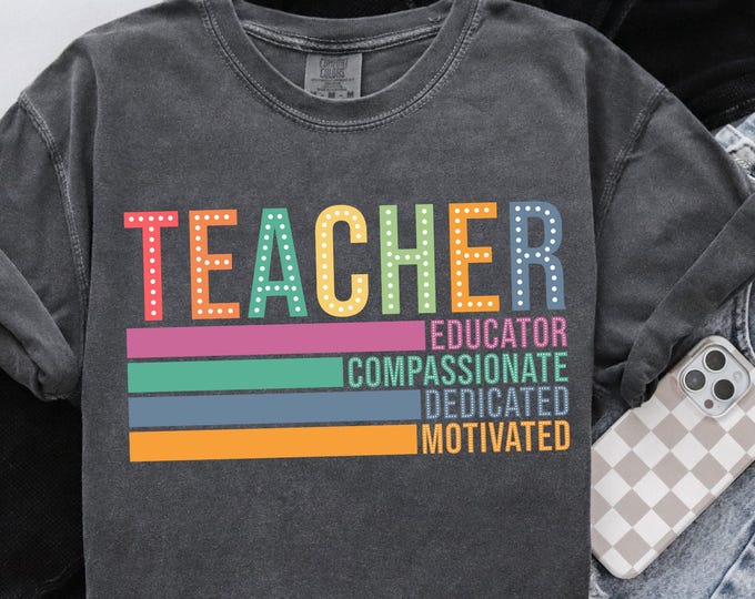 Comfort Colors Teacher Shirt, Teacher Shirts, Kindergarten Teacher Shirt, Custom Teacher Tshirt, Back to School Shirt, Teacher Appreciation