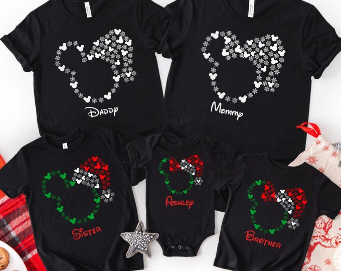 Disney Christmas Lights Shirts, Mickey and Minie Christmas Shirts, Christmas Squad, Disney Christmas Crew, Disney Girls Trip, Disney Family
