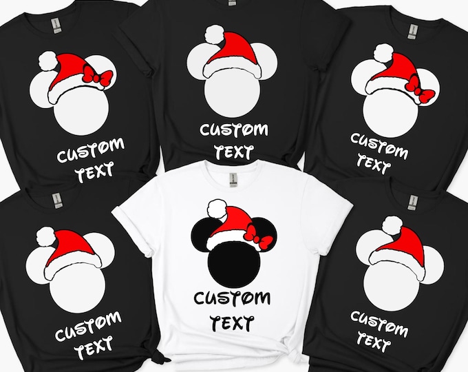 2026 Disney Christmas Shirt, Personalized Disney Christmas Shirt,Matching Disney Christmas Family Shirt, Custom Disney Christmas Squad Shirt