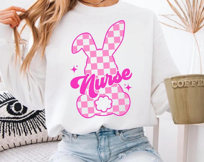 Nurse Easter Shirt, Easter Bunny Nurse Tshirt, Easter Nurse Tee, Nurse Easter Gift, Registered Nurse Shirt, RN Shirt, Spring shirt,nurse tee