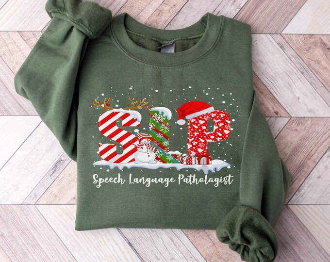 Speech Therapist Shirt, Christmas Shirt, Christmas Speech Language Pathologist, SLP Shirt, Speech Pathology, Speech Therapy, Christmas Tee