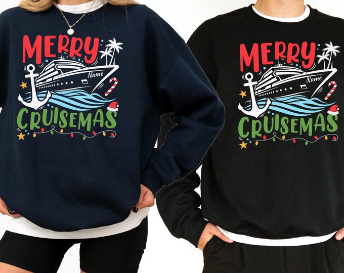Custom Christmas Cruise Crew 2025 Shirt,Family Christmas Shirt,Christmas Cruising Tee,Christmas Long Sleeve,Matching Christmas Cruise Shirts