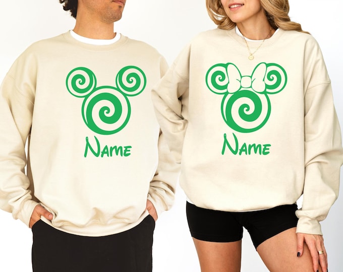 Custom Disney 2026 St Patrick Shirt, St. Patrick's Day Mickey Minnie Shamrock Shirt, Custom Family Disney TShirt, Shamrock Family Shirts