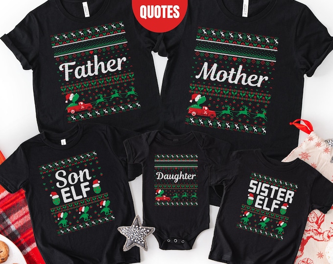 Matching Family Christmas Shirts, Family Christmas Shirt, Matching Xmas Tees, Custom Ugly Christmas Tee, Matching Noel Family Gift, Xmas Tee