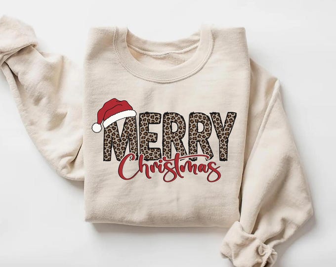 Leopard Christmas Shirt,Merry Christmas Shirt,Christmas T-shirt,Christmas Family Shirt,Christmas Gift,Holiday Gift,Leopard Shirt