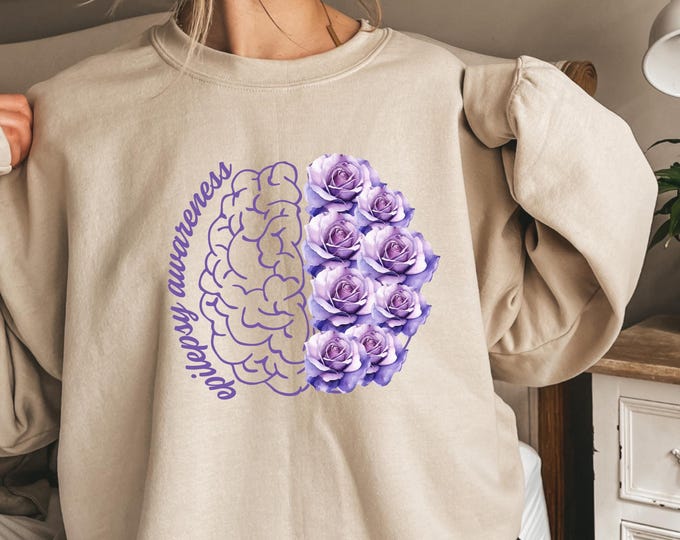 Epilepsy Awareness Shirt, Mental Health Sweatshirt, Women's Neurodiversity Shirt, Pink Ribbon Shirt, Motivational Gifts For Epilepsy,