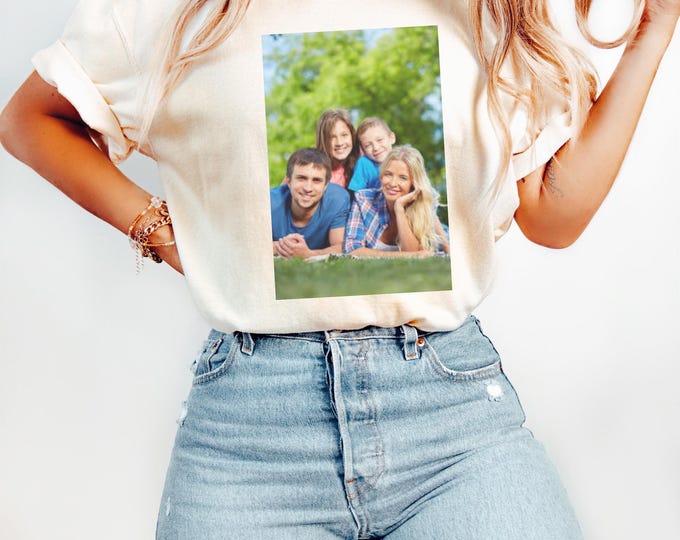 Your Photo Shirt, T-shirt Picture, T-shirt Photo, Custom T-shirt Picture Women, Custom T-Shirt Graphic, Your Photo and Any Text, Tee T-shirt