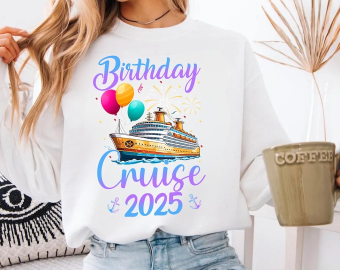 It's My Birthday Cruise Shirt,Birthday Cruise Crew Shirts,Birthday Cruise 2025,Bday Cruise Party Shirts,Womens Birthday,Family Cruise Bday