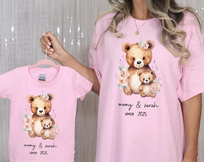 Custom Mama Bear Sweatshirt,Mama Est with Kids Name on Sleeve Sweatshirt, Personalized Mom Sweatshirt, Nana, Grandma, Gigi,Christmas Gifts