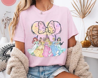 Camisetas retro de princesas Disney, camisetas de princesas de Disneyland, camisetas de Disney Girly Trip, camisetas de Disneyworld, camisetas de princesas Girls Trip